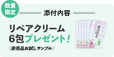 数量限定 添付内容 リペアクリーム6包プレゼント