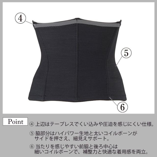 ビーフィット すらっとシェイプ ウエストニッパー ブラック M～3L