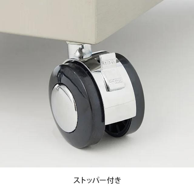 ステンレスワゴン 2段 キャスター付 マットシルバー
