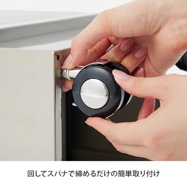 ステンレスワゴン 2段 キャスター付 マットシルバー