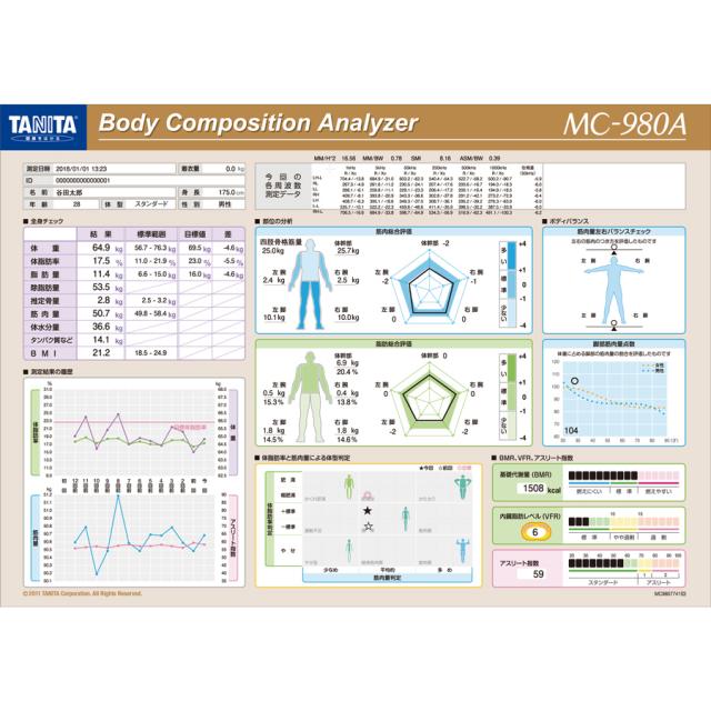 タニタ マルチ周波数体組成計　MC-980A-N plus 全2色/備品