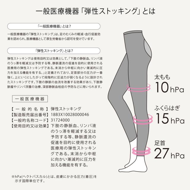 ディヴァージュ リュクス レッグシェイパー ブラック 58～90