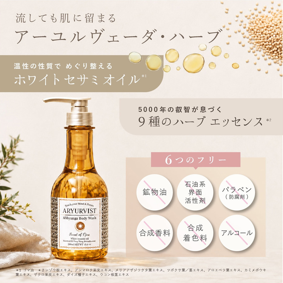 アーユルヴィスト アビヤンガボディウォッシュ TBC 500ml