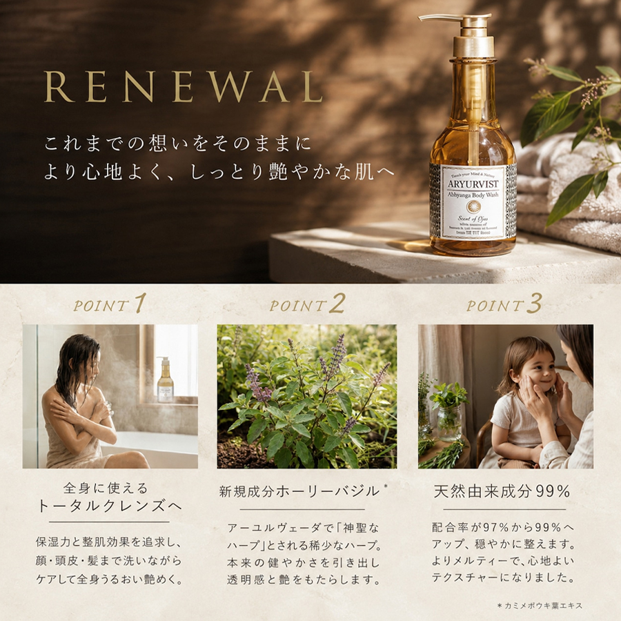 アーユルヴィスト アビヤンガボディウォッシュ TBC 500ml