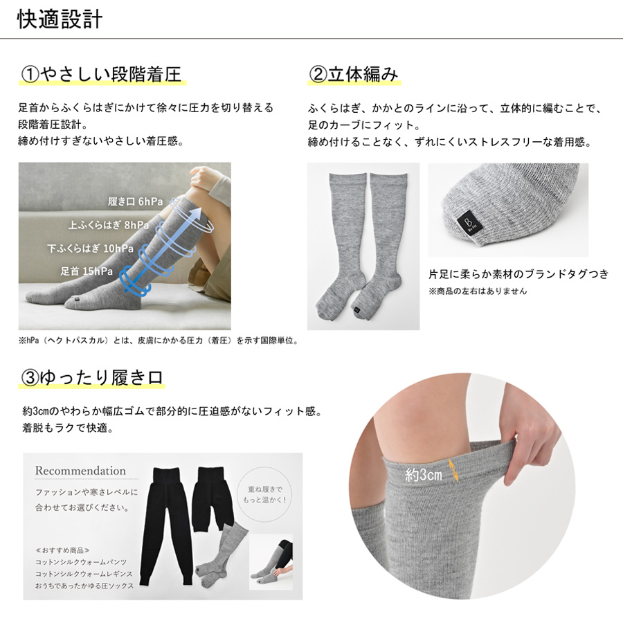 ビーフィット おうちであったか ゆる圧ソックス