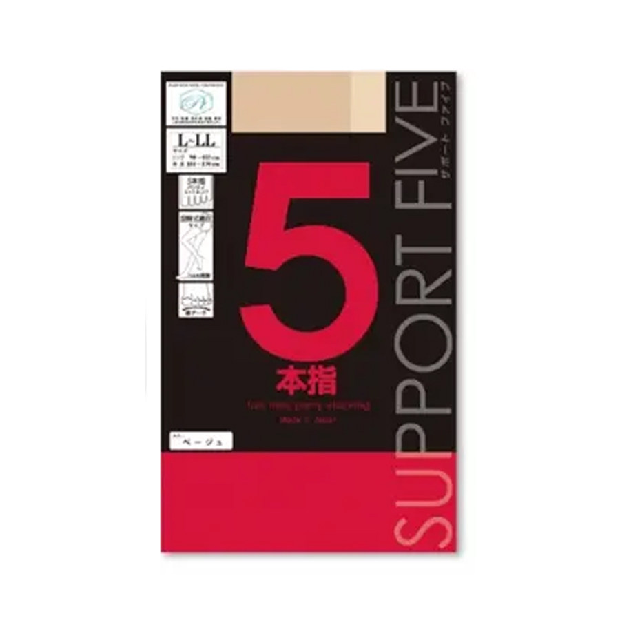 サポート5 5本指パンティストッキング ベージュ M～L