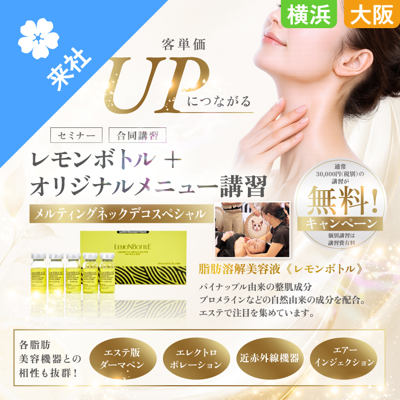 【個別・合同講習】レモンボトル 10ml×5本+オリジナルメニュー講習