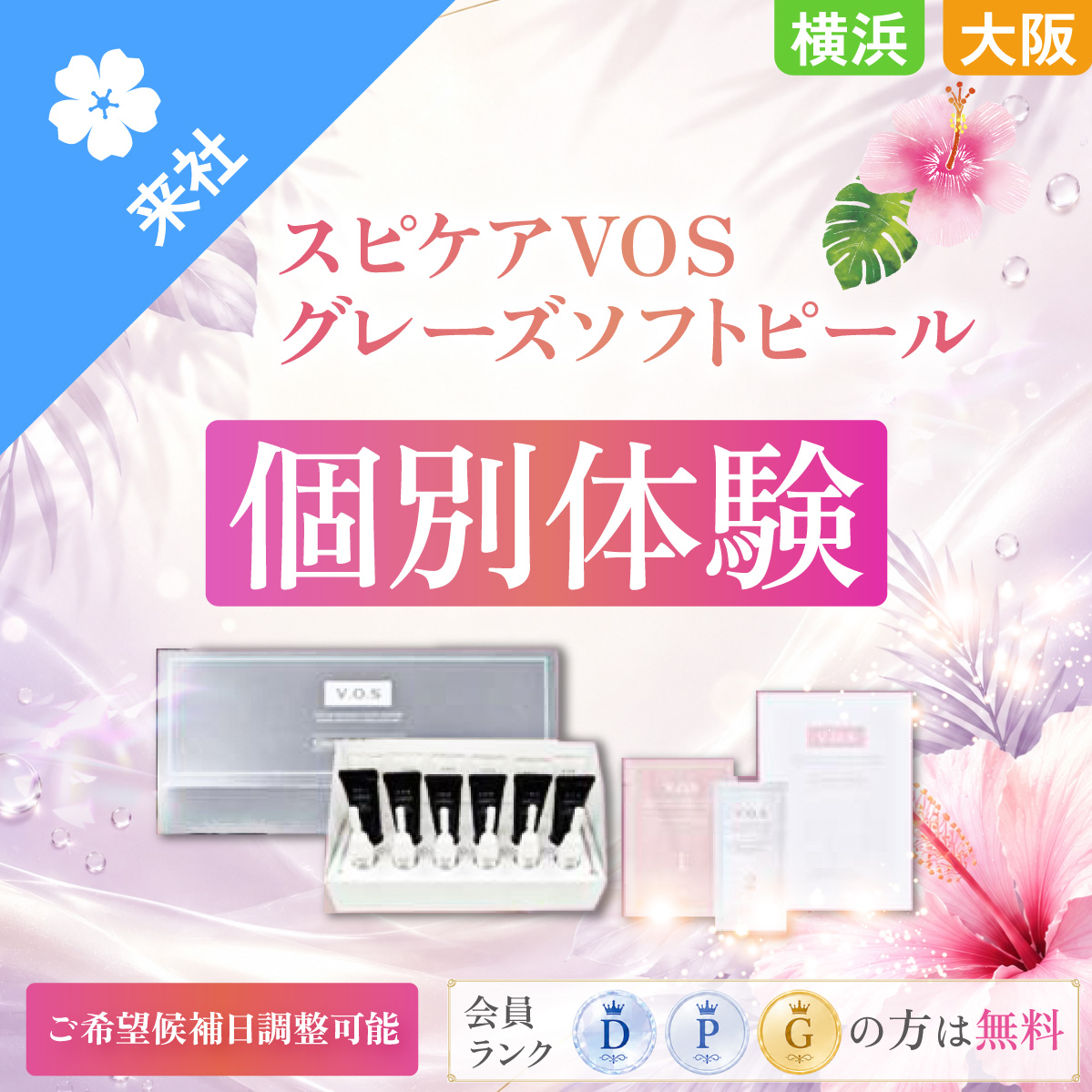 【体験会】スピケア VOS グレーズソフトピール 個別体験