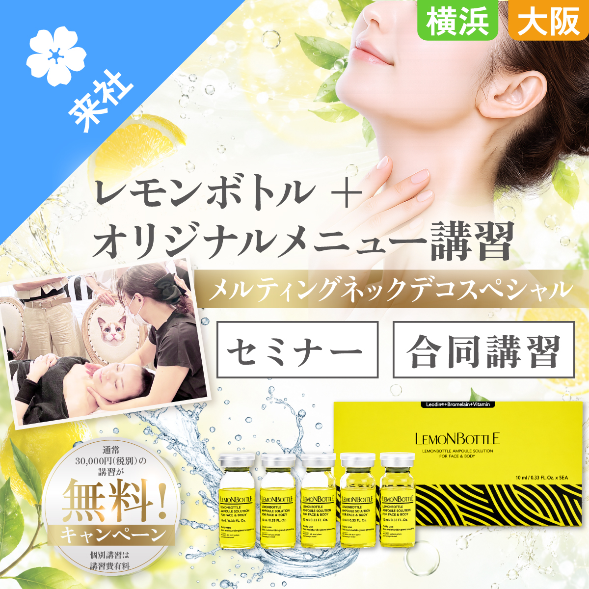 【個別・合同講習】レモンボトル 10ml×5本+オリジナルメニュー講習