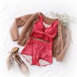 アンジェリール 凛とルーム ブラ/ショーツ ベリーレッド