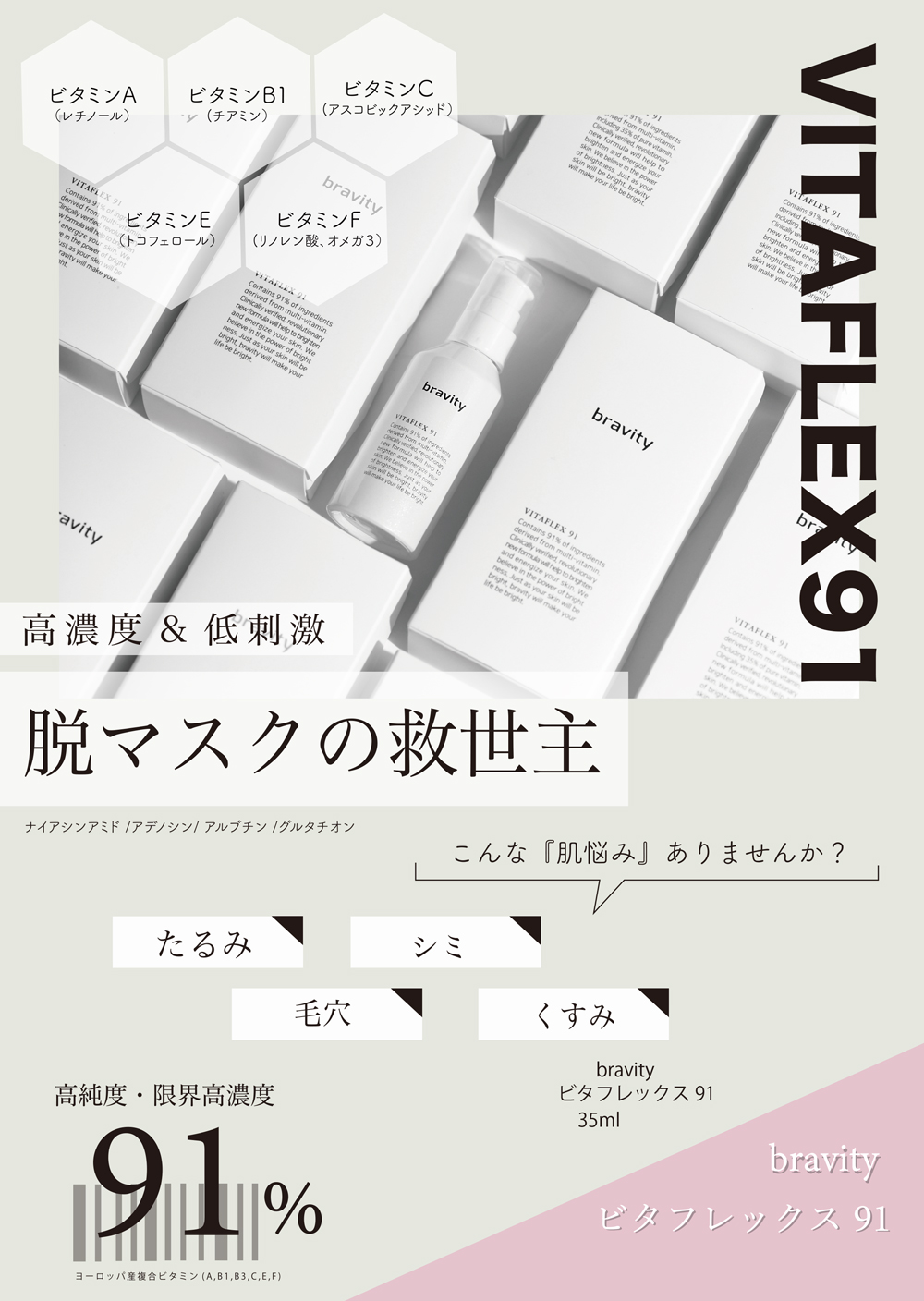 ブラビティ ビタフレックス91アンプル 35ml-エステ化粧品の卸